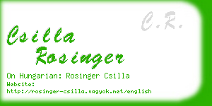 csilla rosinger business card